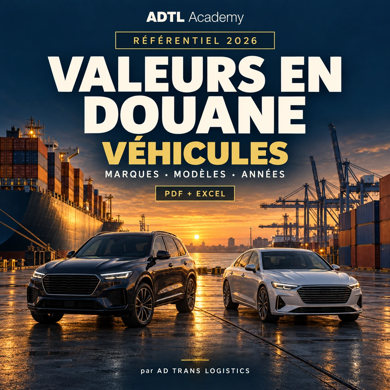 Référentiel 2026 des valeurs en douane — Véhicules