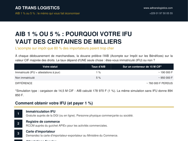 AIB 1 % ou 5 % : pourquoi votre IFU vaut des centaines de milliers
